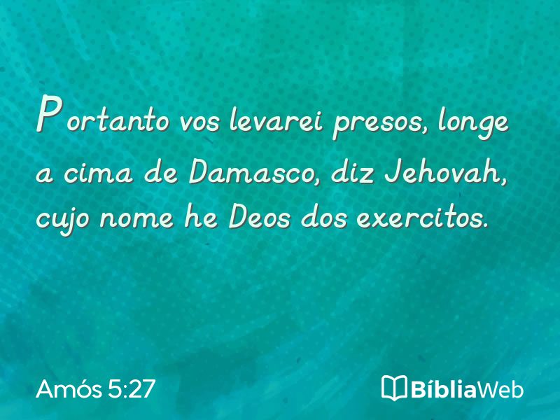 Amós 5:27 em imagem para compartilhar