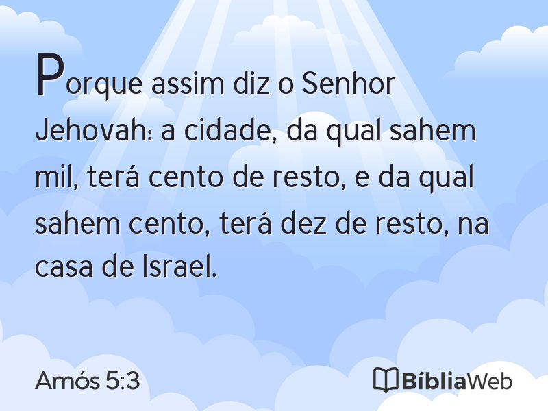 Amós 5:3 em imagem para compartilhar