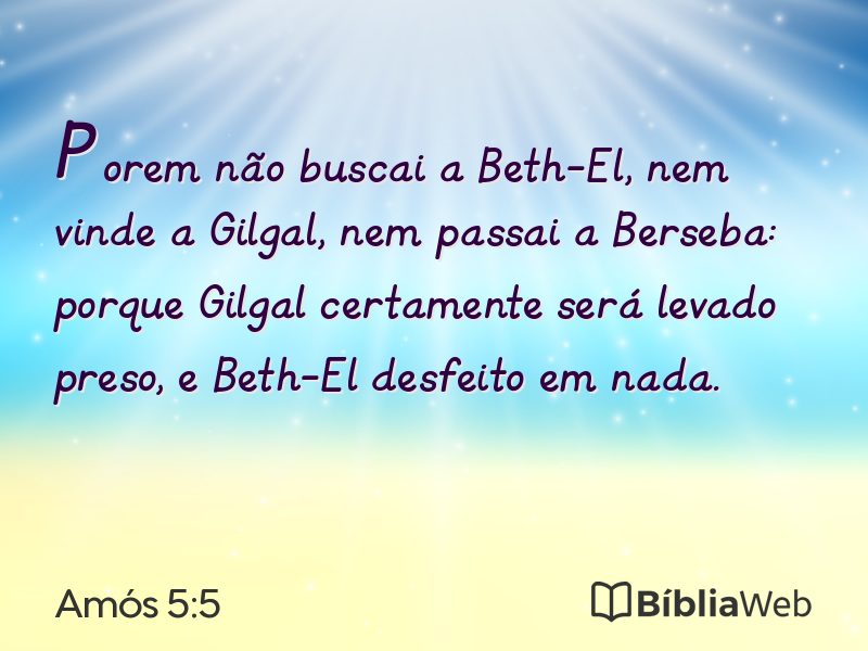Amós 5:5 em imagem para compartilhar