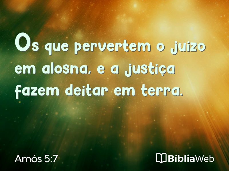 Amós 5:7 em imagem para compartilhar