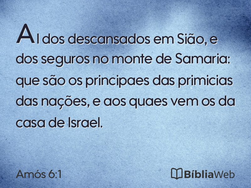 Amós 6:1 em imagem para compartilhar