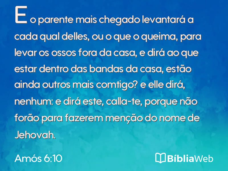 Amós 6:10 em imagem para compartilhar