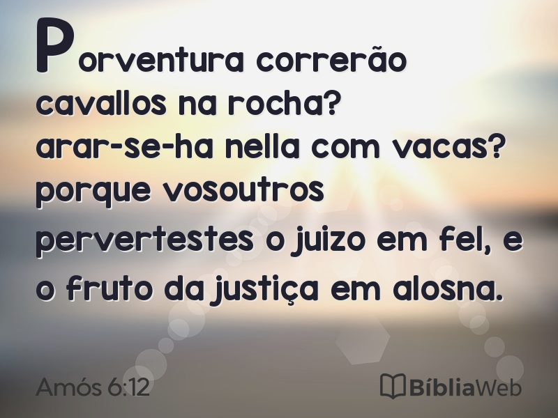 Amós 6:12 em imagem para compartilhar