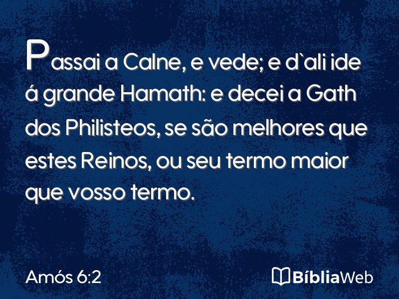 Amós 6:2 em imagem para compartilhar