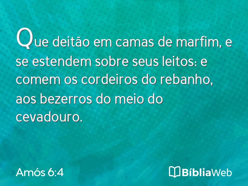 Amós 6:4 em imagem para compartilhar