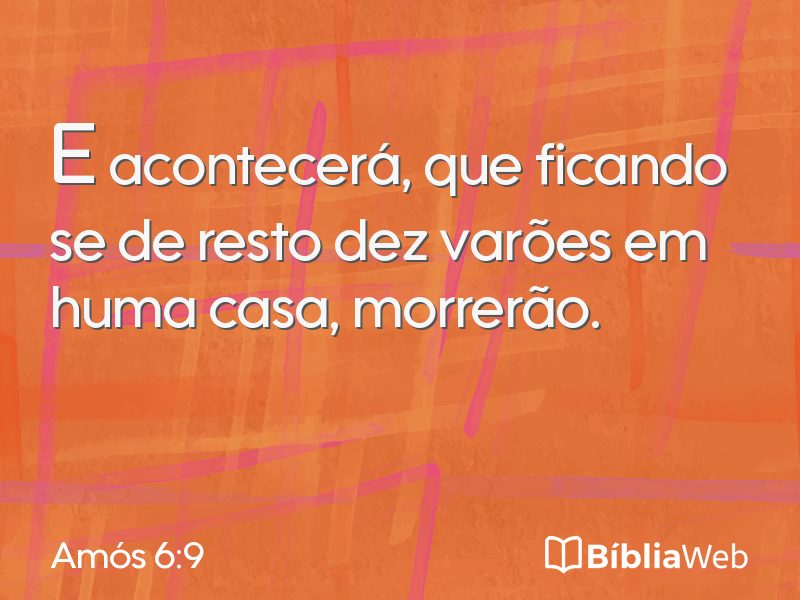 Amós 6:9 em imagem para compartilhar