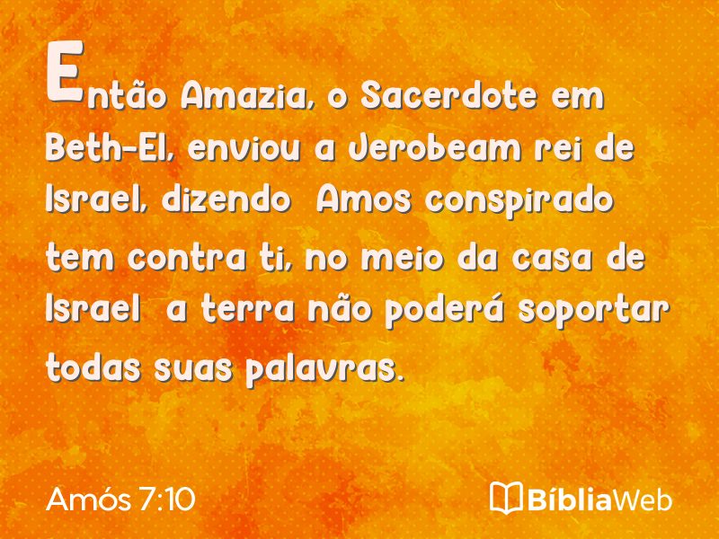 Amós 7:10 em imagem para compartilhar