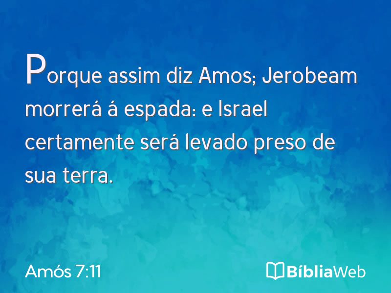 Amós 7:11 em imagem para compartilhar