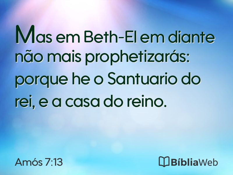 Amós 7:13 em imagem para compartilhar
