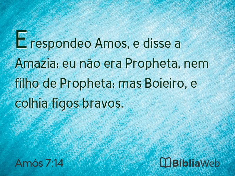 Amós 7:14 em imagem para compartilhar