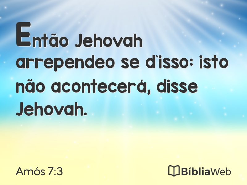 Amós 7:3 em imagem para compartilhar