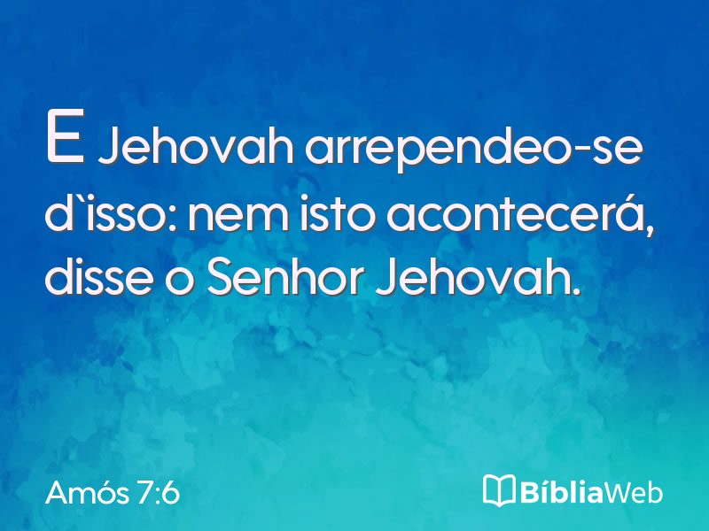 Amós 7:6 em imagem para compartilhar