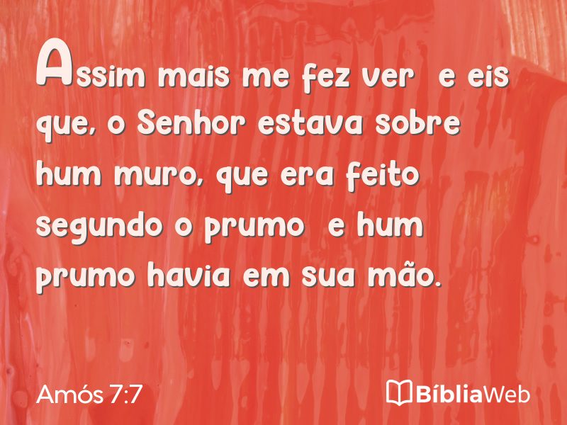 Amós 7:7 em imagem para compartilhar
