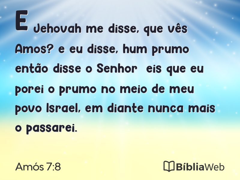 Amós 7:8 em imagem para compartilhar