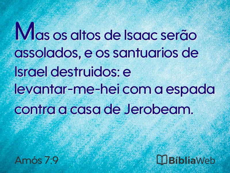 Amós 7:9 em imagem para compartilhar