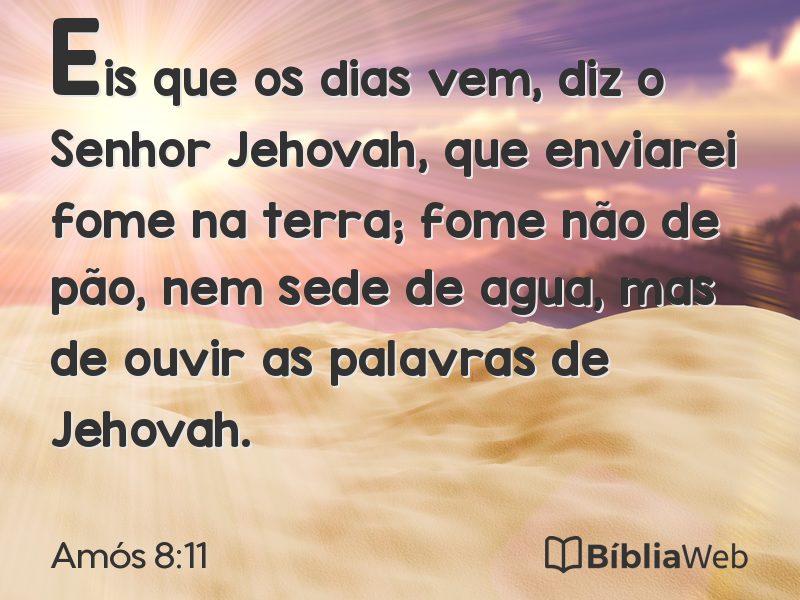 Amós 8:11 em imagem para compartilhar