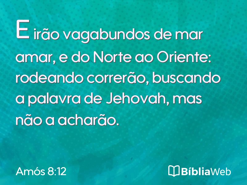 Amós 8:12 em imagem para compartilhar
