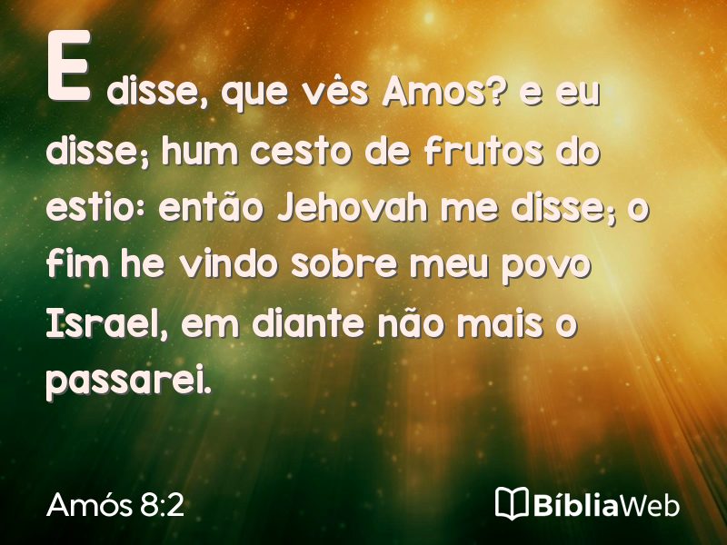 Amós 8:2 em imagem para compartilhar
