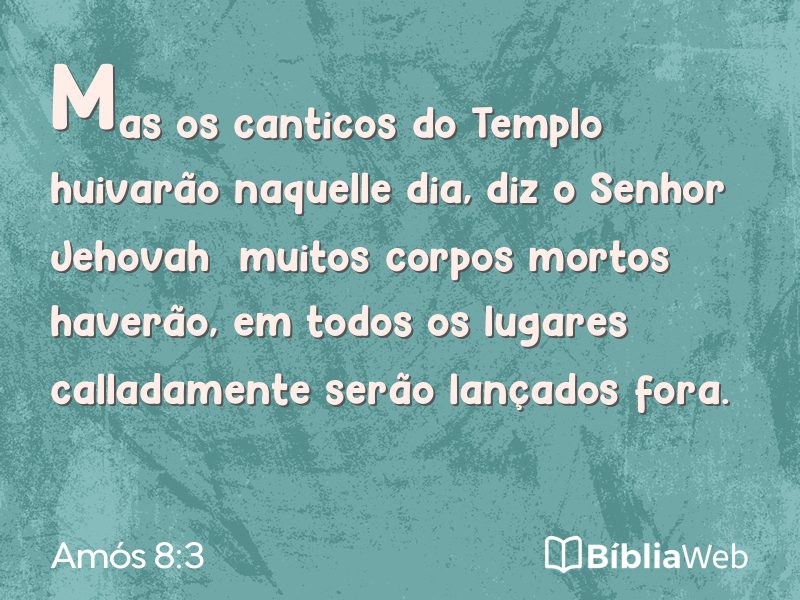 Amós 8:3 em imagem para compartilhar