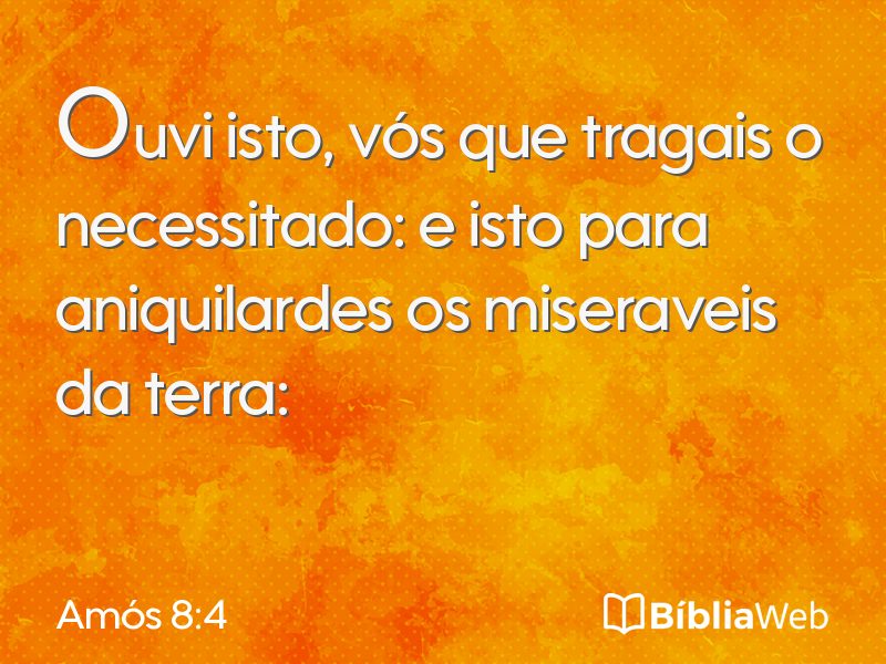 Amós 8:4 em imagem para compartilhar
