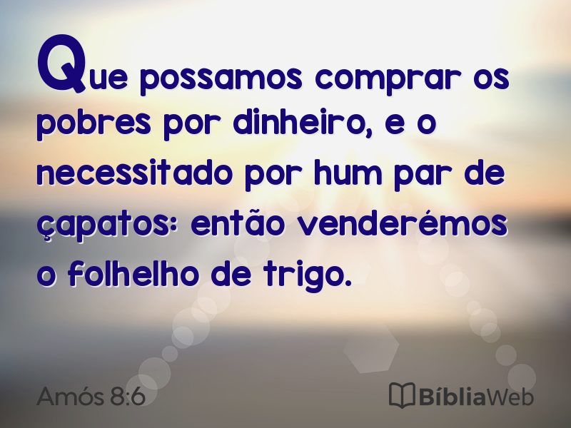 Amós 8:6 em imagem para compartilhar