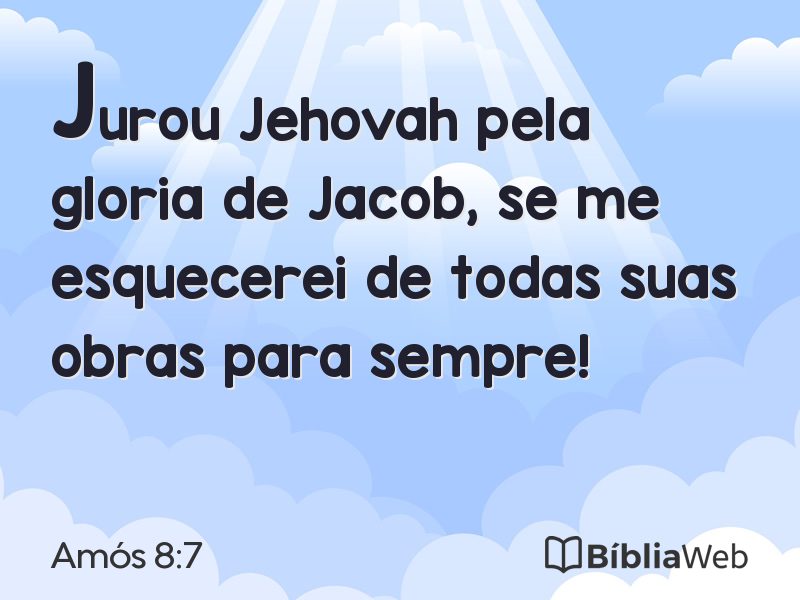 Amós 8:7 em imagem para compartilhar