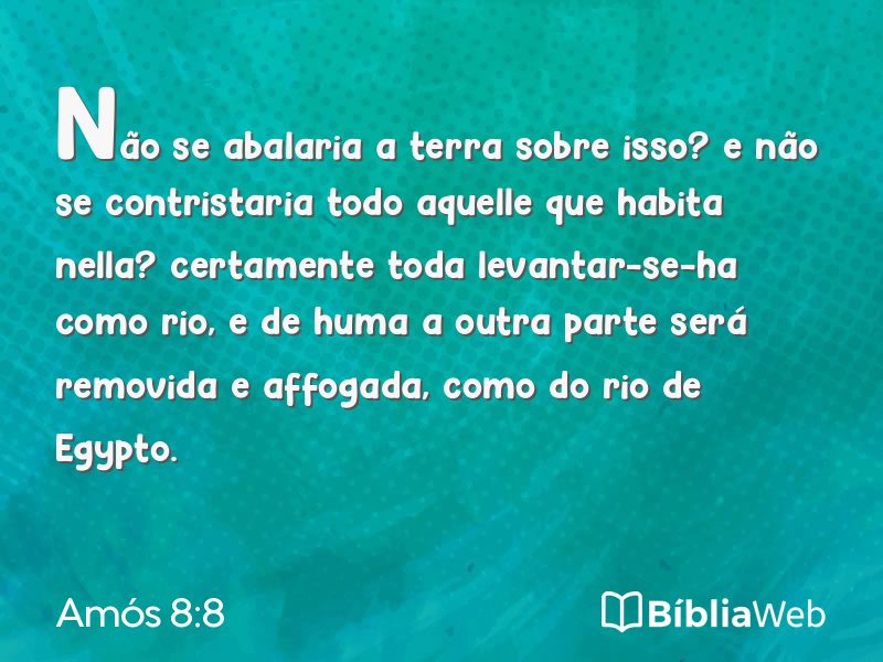 Amós 8:8 em imagem para compartilhar