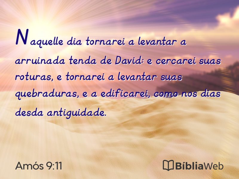 Amós 9:11 em imagem para compartilhar