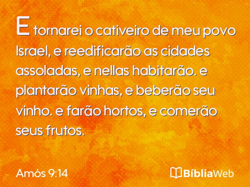 Amós 9:14 em imagem para compartilhar