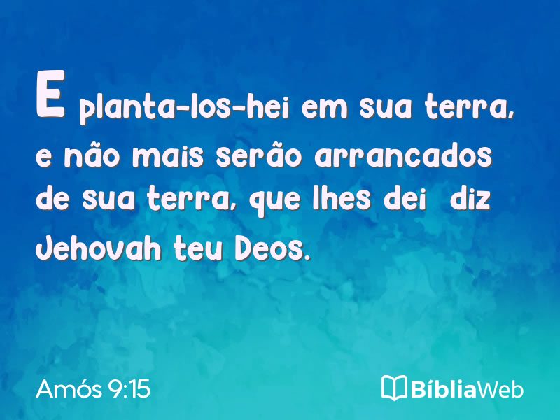 Amós 9:15 em imagem para compartilhar