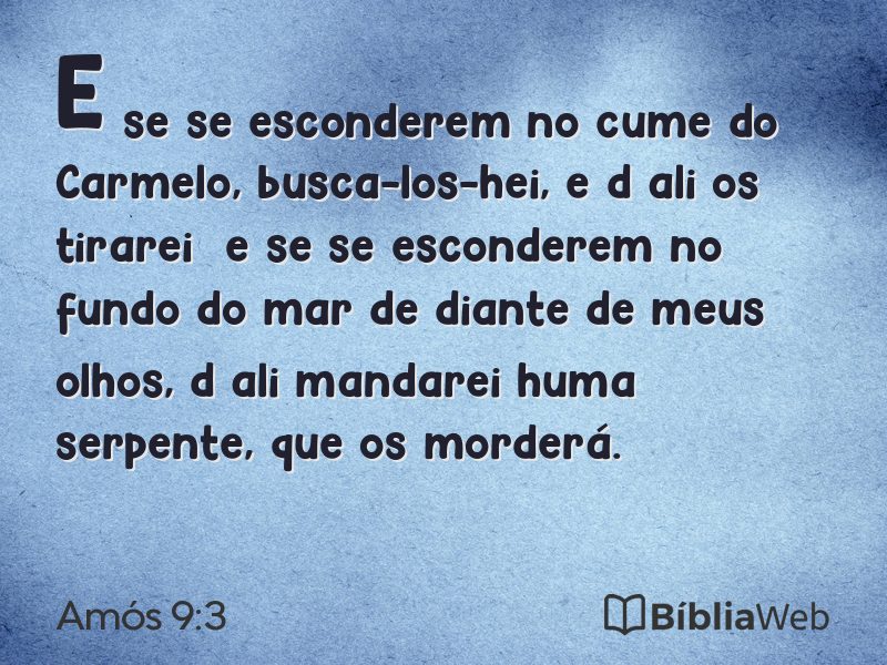 Amós 9:3 em imagem para compartilhar