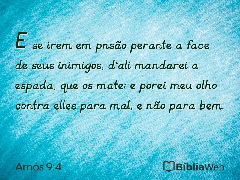 Amós 9:4 em imagem para compartilhar