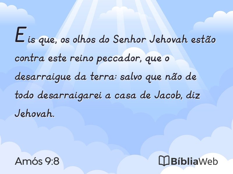 Amós 9:8 em imagem para compartilhar