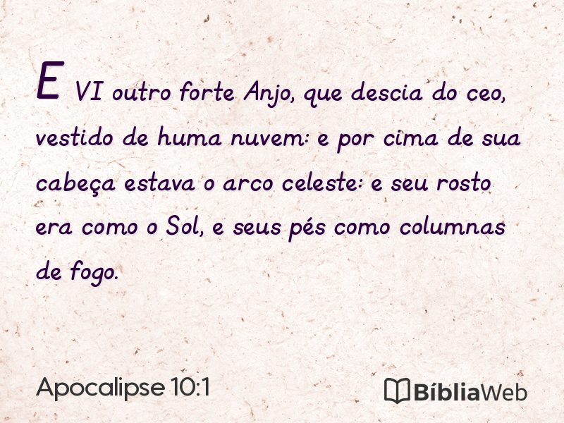 Apocalipse 10:1 em imagem para compartilhar