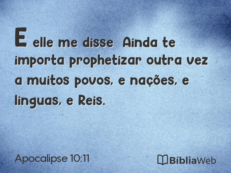 Apocalipse 10:11 em imagem para compartilhar