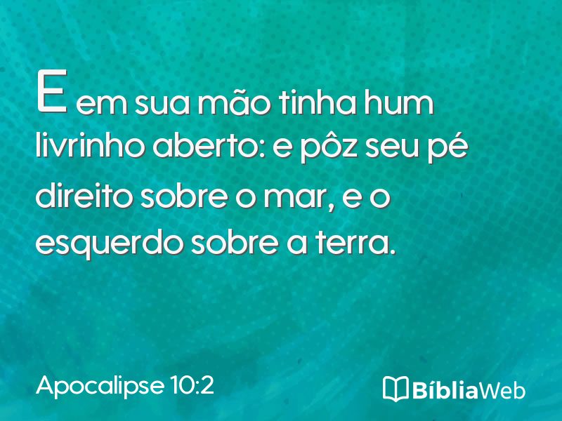 Apocalipse 10:2 em imagem para compartilhar