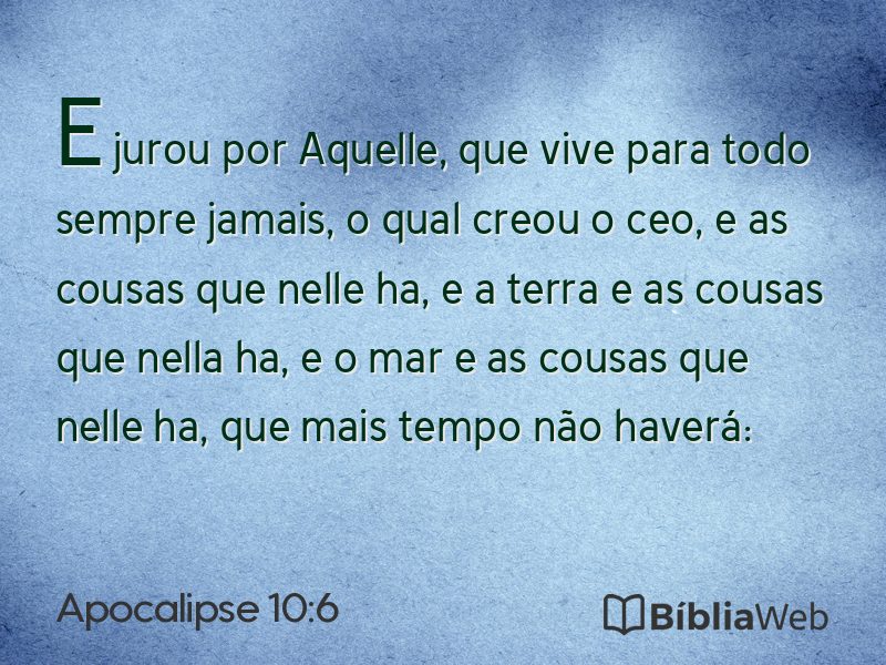 Apocalipse 10:6 em imagem para compartilhar