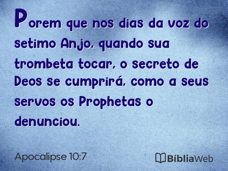 Apocalipse 10:7 em imagem para compartilhar