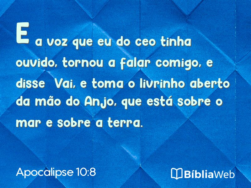 Apocalipse 10:8 em imagem para compartilhar