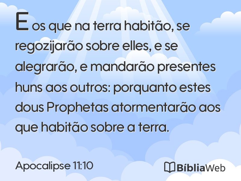 Apocalipse 11:10 em imagem para compartilhar