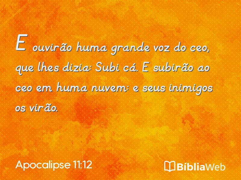 Apocalipse 11:12 em imagem para compartilhar