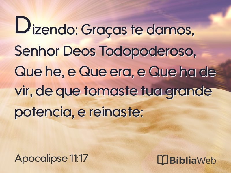 Apocalipse 11:17 em imagem para compartilhar