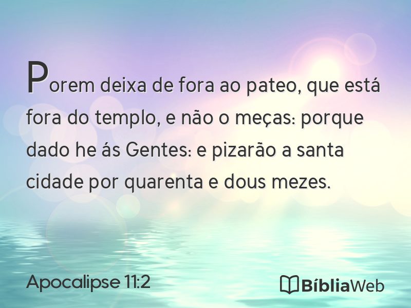 Apocalipse 11:2 em imagem para compartilhar
