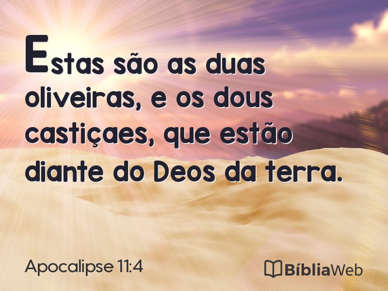 Apocalipse 11:4 em imagem para compartilhar