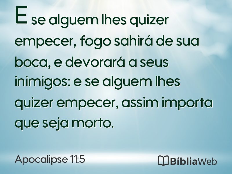 Apocalipse 11:5 em imagem para compartilhar