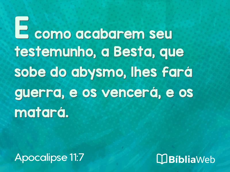 Apocalipse 11:7 em imagem para compartilhar