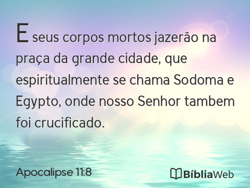 Apocalipse 11:8 em imagem para compartilhar