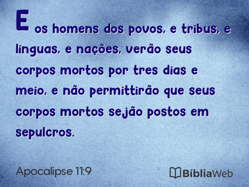 Apocalipse 11:9 em imagem para compartilhar