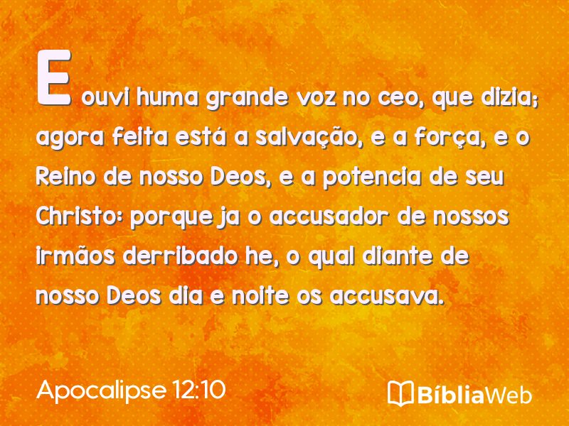 Apocalipse 12:10 em imagem para compartilhar