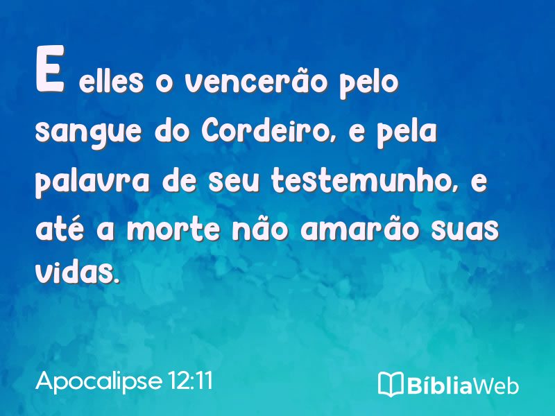Apocalipse 12:11 em imagem para compartilhar